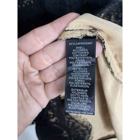 Adelyn Rae Lace Sheath Dress SZ M Cocktail High Low Anthropologie Romantic Love - Picture 5 of 6